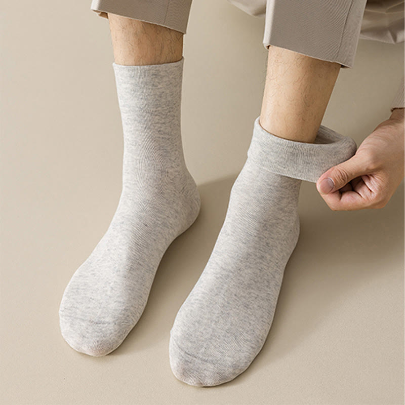 Chaussettes courtes respirantes de couleur unie grande taille (5 paires)