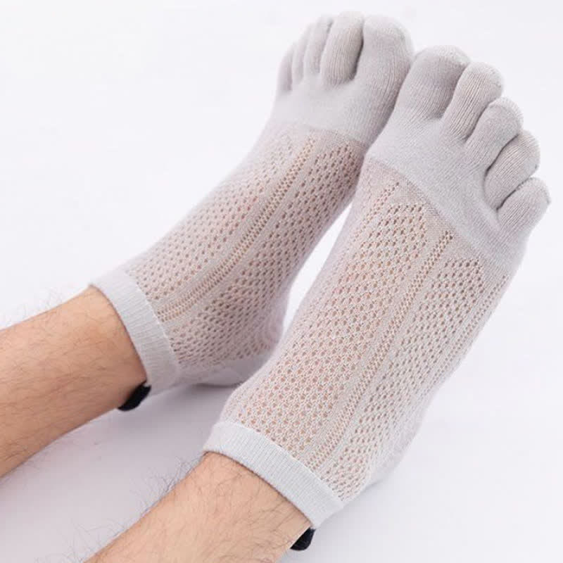 Chaussettes d'alignement en coton à cinq orteils grande taille (4 paires)