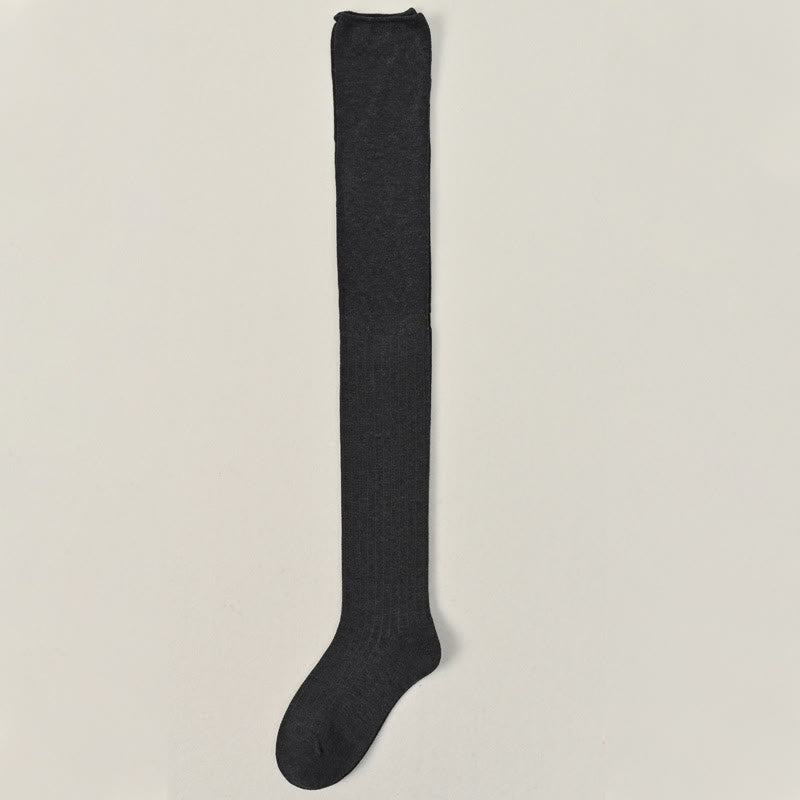 Chaussettes hautes de couleur unie (2 paires)