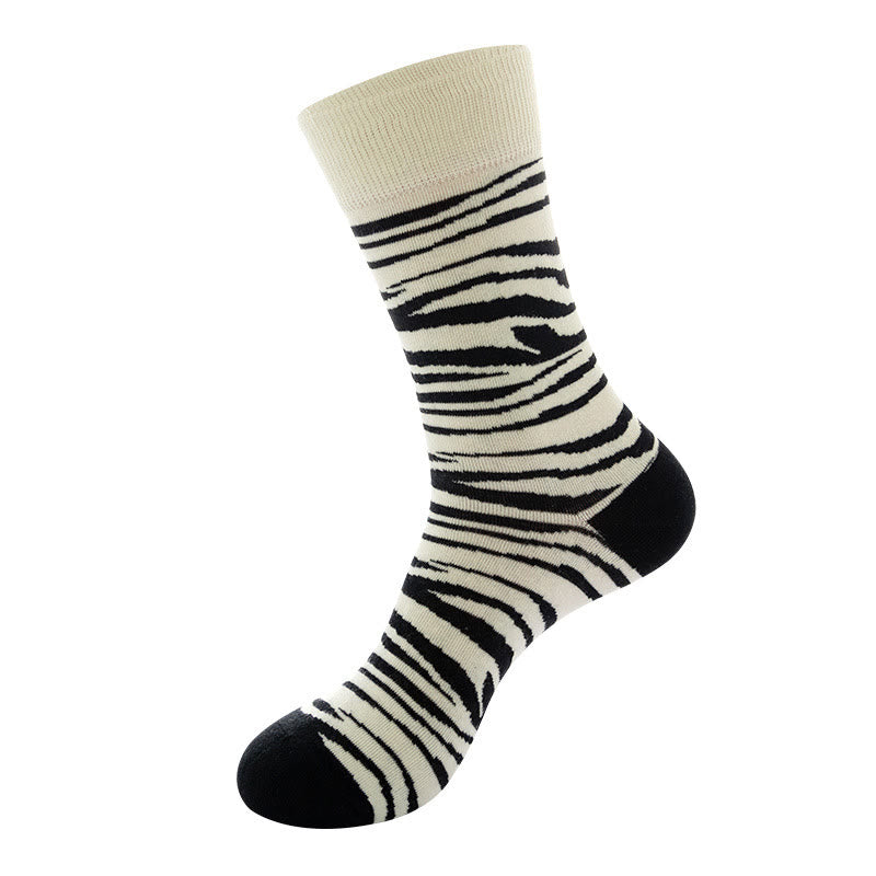 Chaussettes ras du cou à imprimé abstrait grande taille (5 paires)