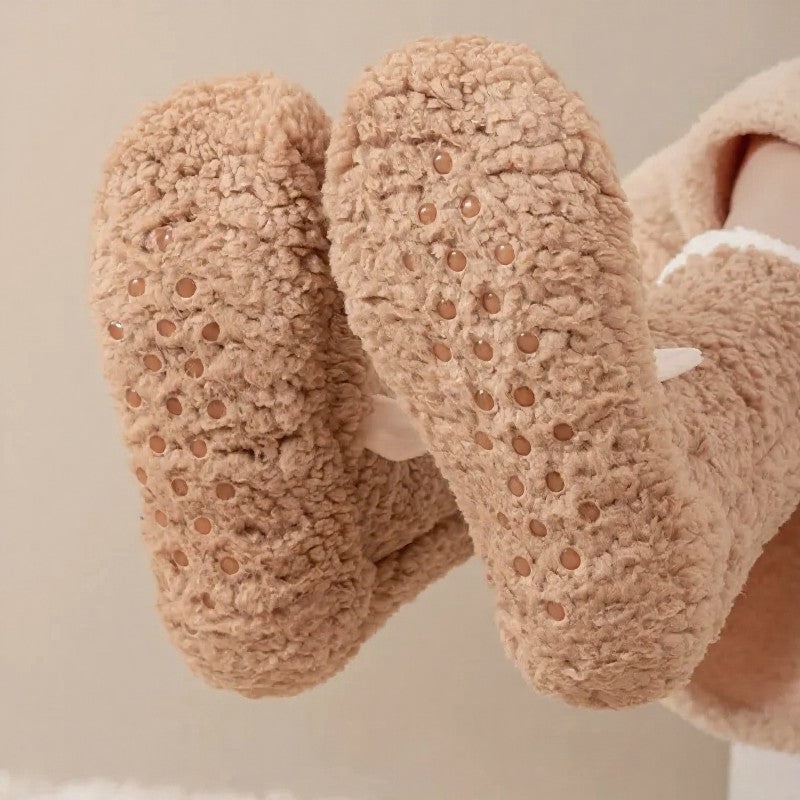 Chaussettes-chaussons d'intérieur en peluche douce avec motif chat - image 7