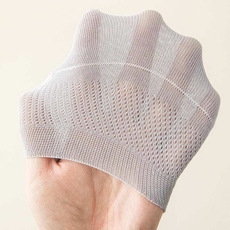 Chaussettes invisibles respirantes en maille grande taille (5 paires)