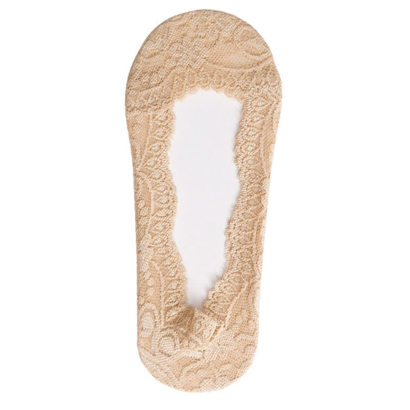 Chaussettes invisibles en dentelle grande taille (6 paires)