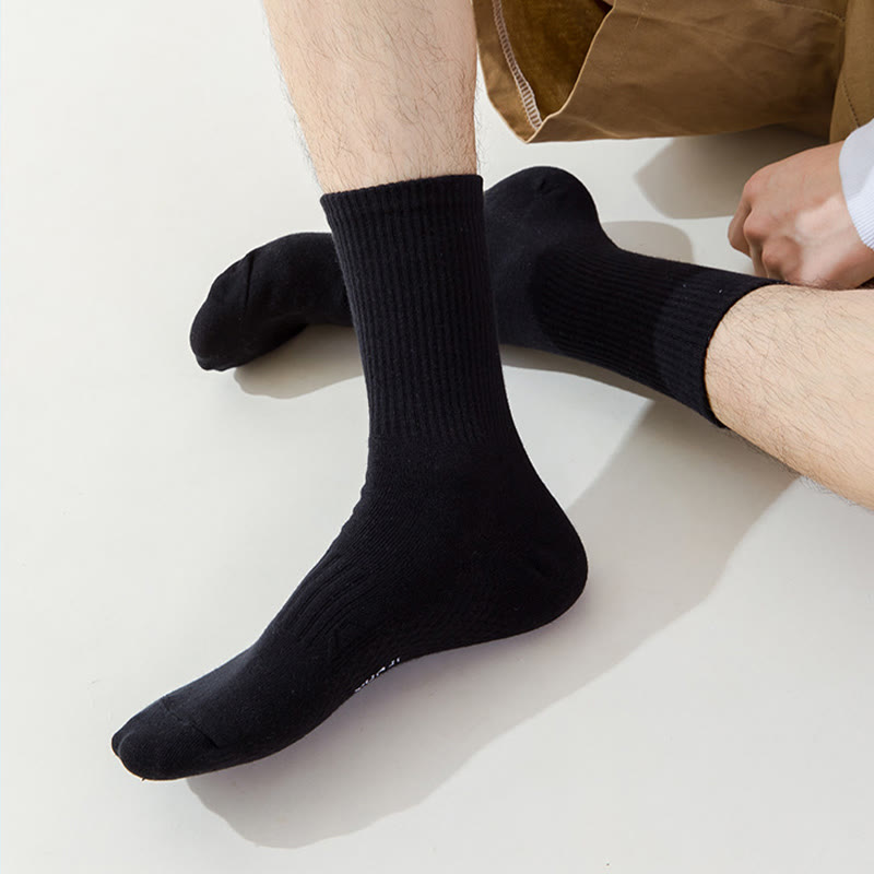 Chaussettes épaisses de couleur unie grande taille (5 paires)