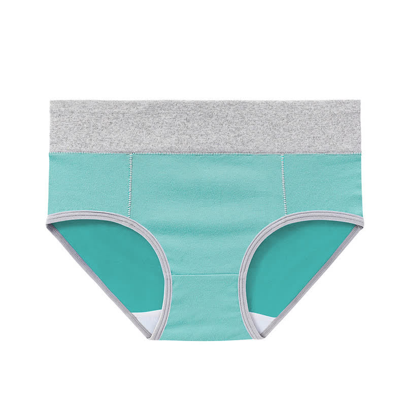 Culotte antibactérienne taille haute en coton grande taille (5 paires)