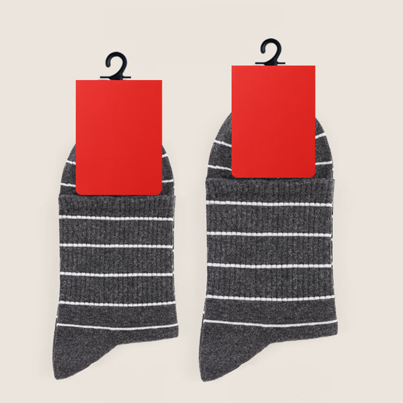 Chaussettes rayées en coton grande taille (5 paires)