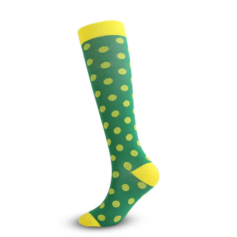 Chaussettes de compression à pois abstraits (3 paires)