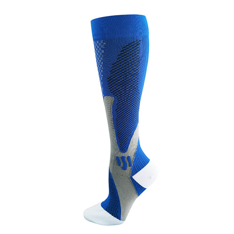Chaussettes de compression à rayures colorées (3 paires)