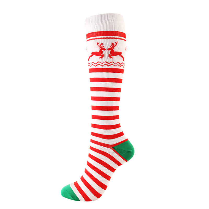 Chaussettes de compression montantes de Noël (6 paires) - image 5