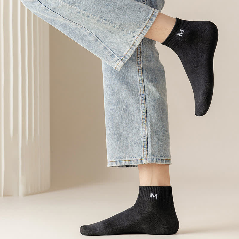 Chaussettes montantes en coton uni grande taille (5 paires)