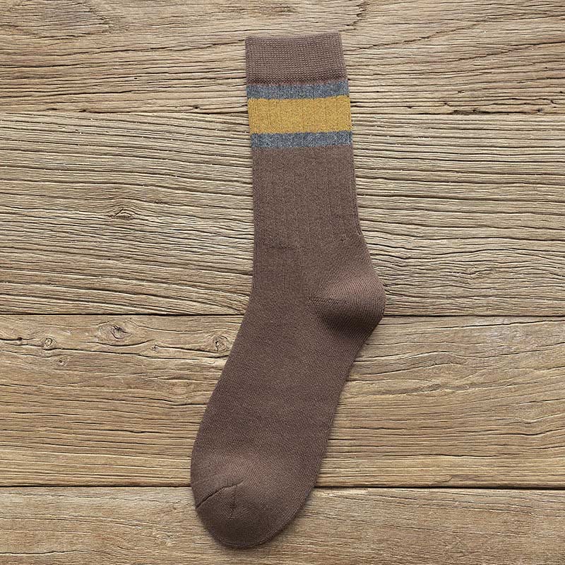 Chaussettes hautes chaudes et respirantes grandes tailles (8 paires) - Café - EU37-45 (US4-11) - image 14