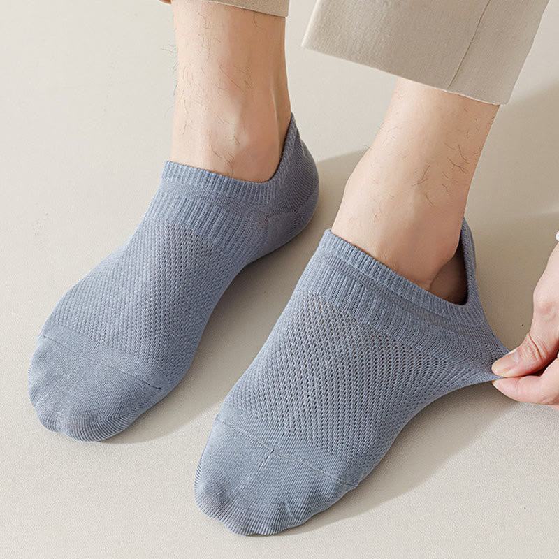 Chaussettes invisibles en coton et maille grande taille (5 paires)