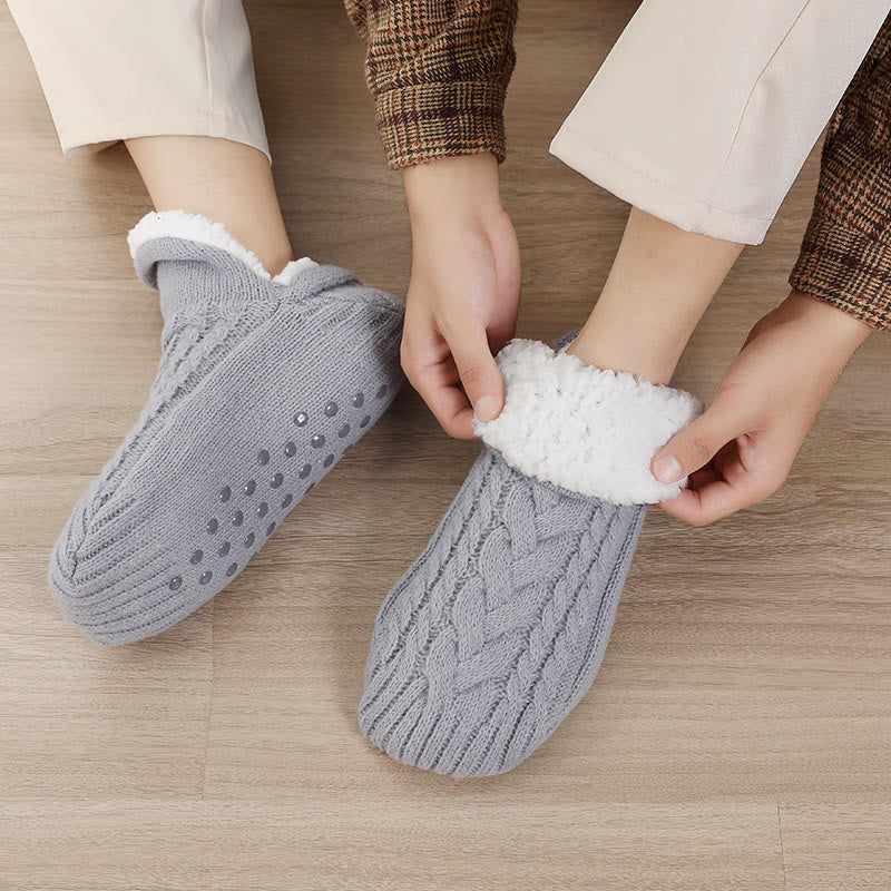 Chaussettes antidérapantes grande taille (2 paires)