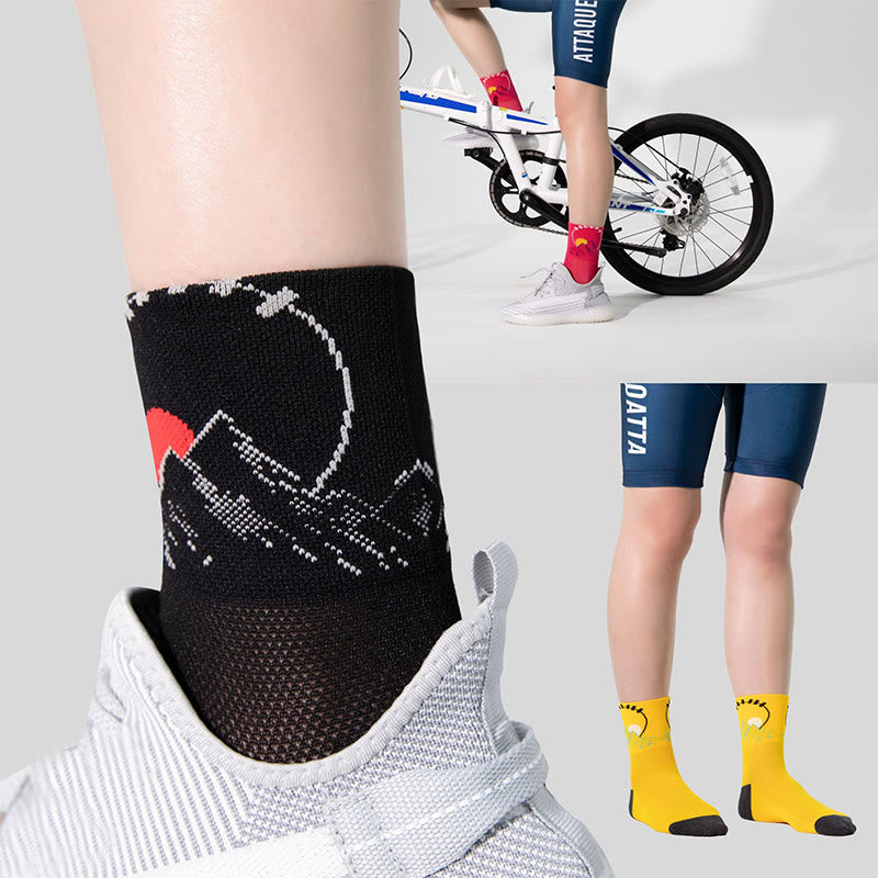 Chaussettes de cyclisme à motifs amusants