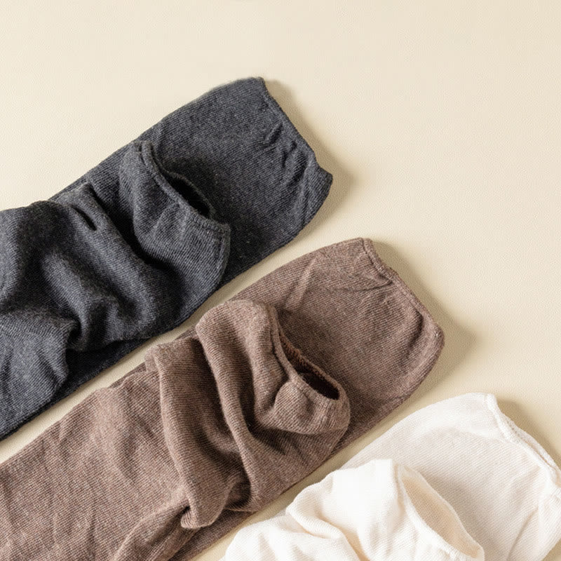 Chaussettes hautes de couleur unie (2 paires)