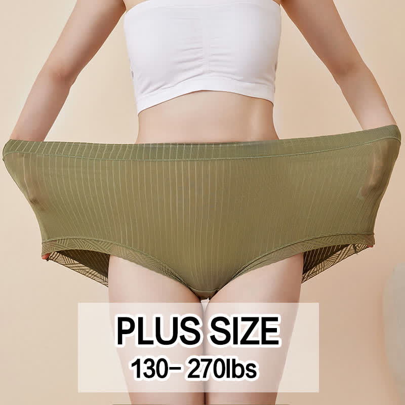 Culotte taille haute sans coutures grande taille (4 paires)