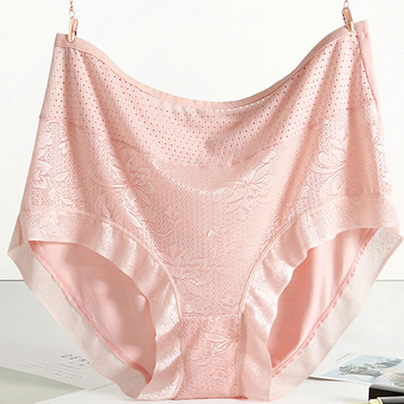 Culotte fine taille haute (5 paires) - Rose - 5XL - image 14