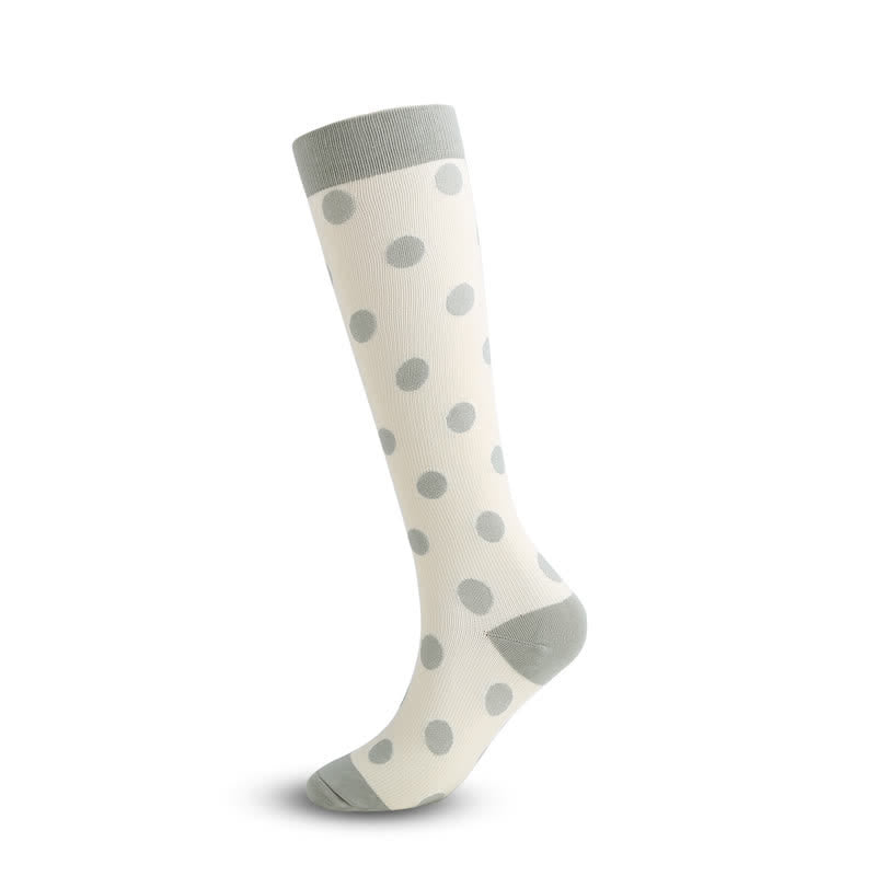 Chaussettes de compression à pois abstraits (3 paires)