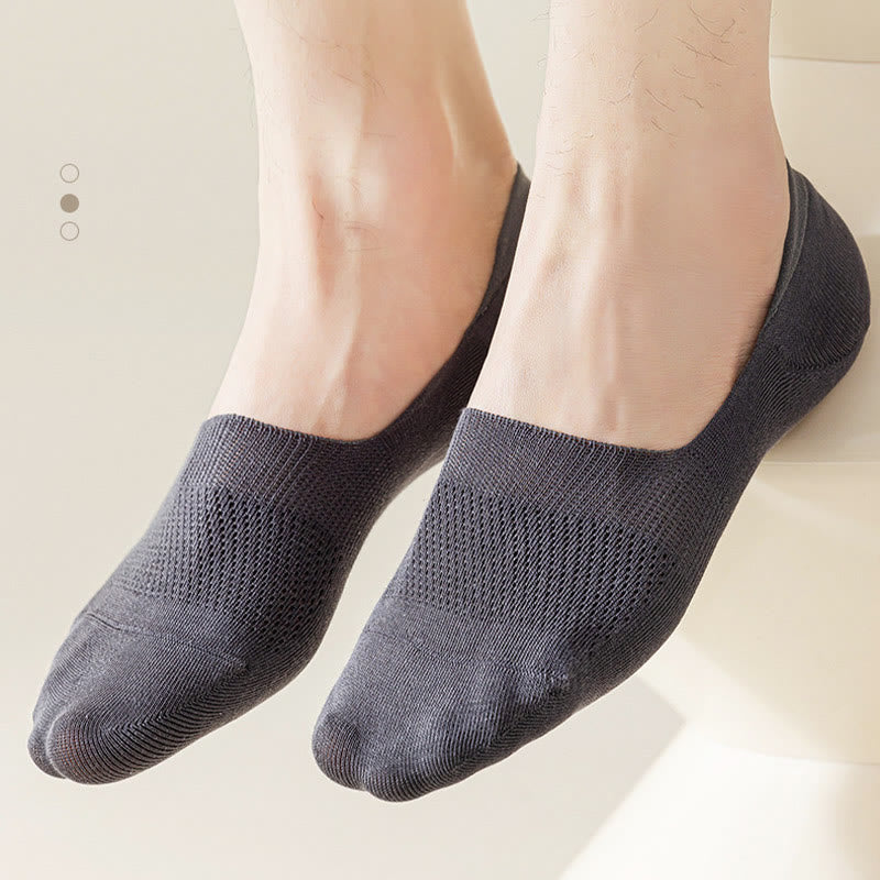 Chaussettes invisibles respirantes en maille grande taille (5 paires)