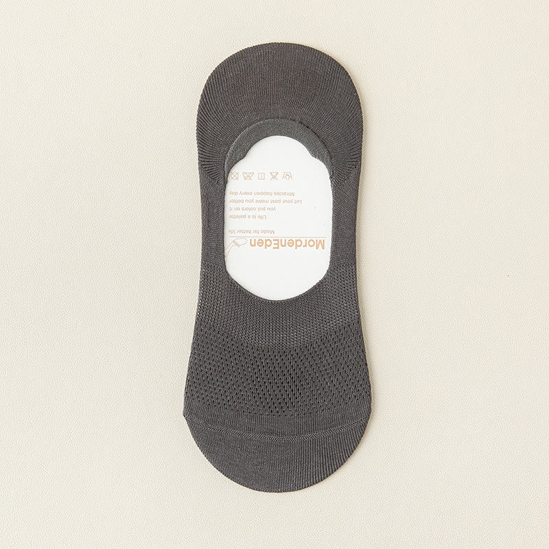 Chaussettes invisibles respirantes en maille grande taille (5 paires)