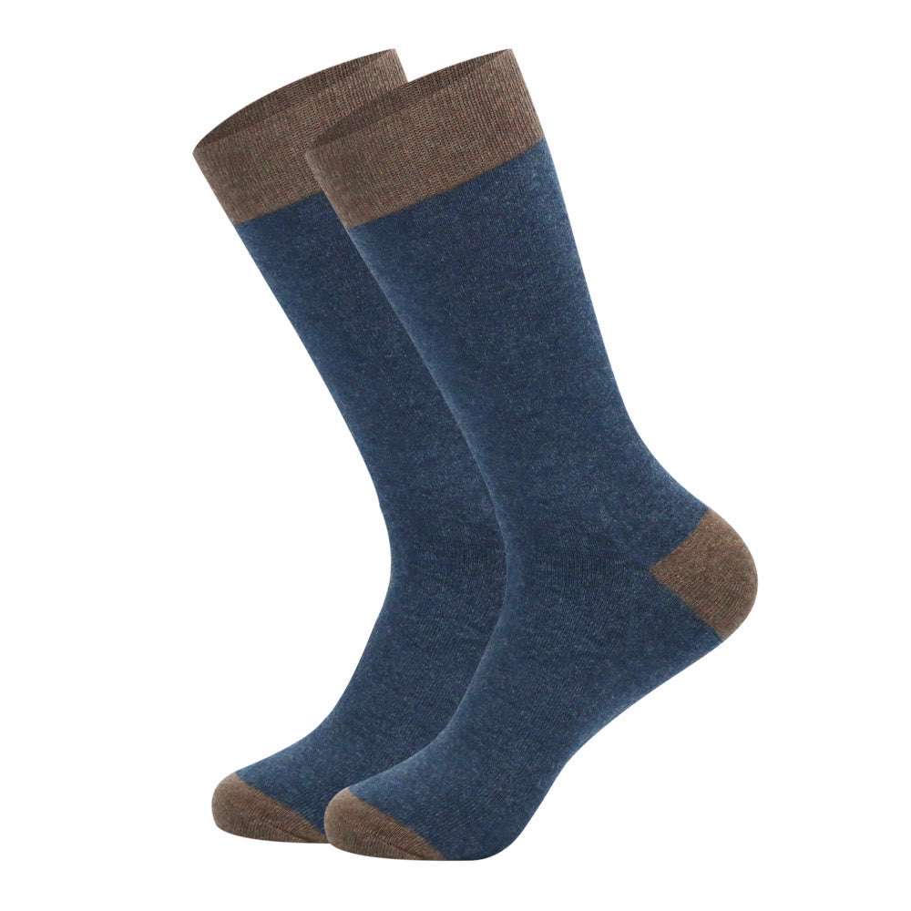 Chaussettes mi-mollet bicolores grande taille (6 paires)