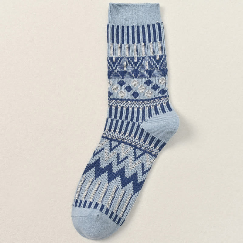 Chaussettes mi-mollet à motif rétro grande taille (2 paires)