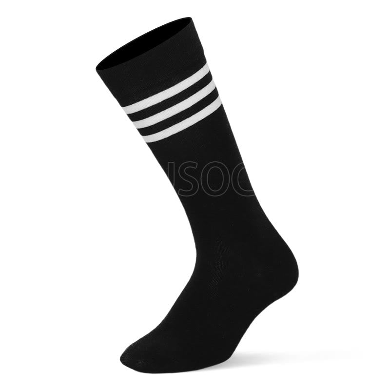 Chaussettes de compression en coton de couleurs mélangées, grande taille (3 paires)