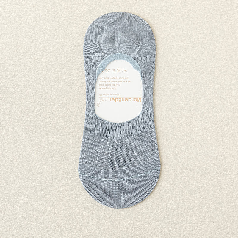 Chaussettes invisibles respirantes en maille grande taille (5 paires)
