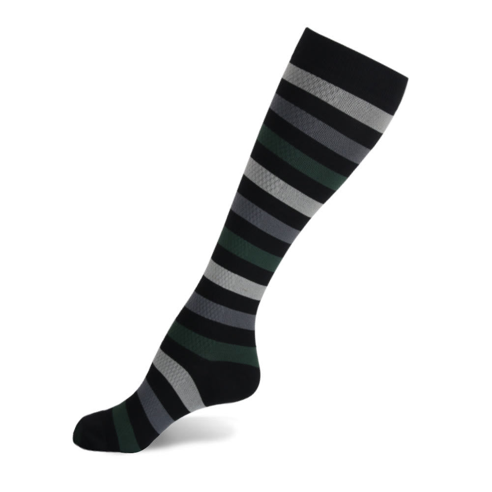 Chaussettes de compression décontractées à rayures (6 paires)