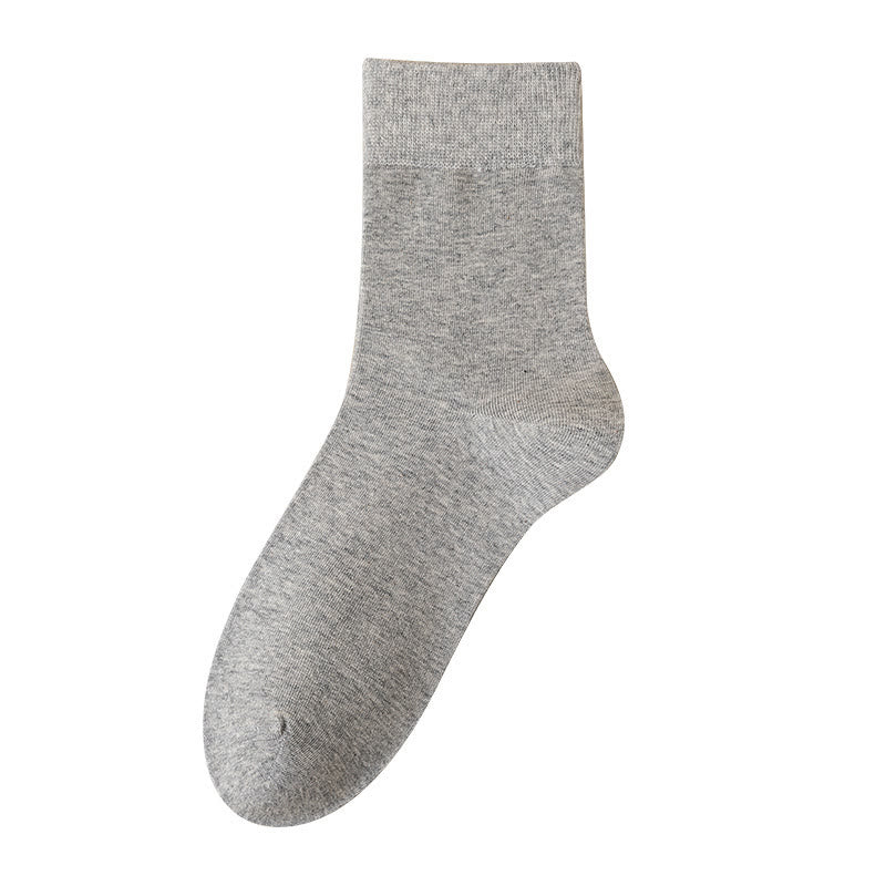 Chaussettes courtes respirantes de couleur unie grande taille (5 paires)