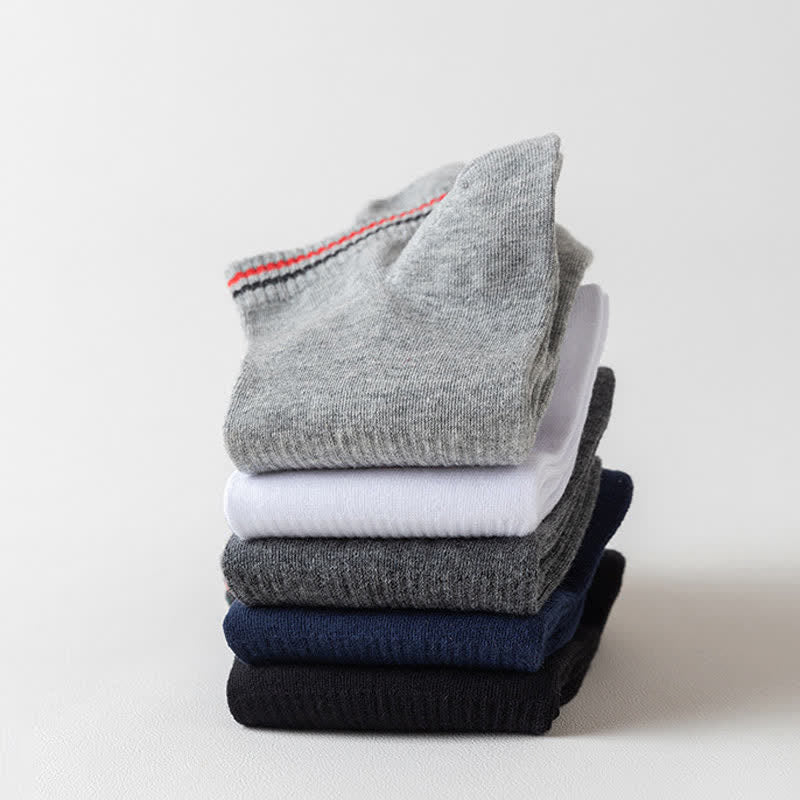 Chaussettes de sport anti-transpiration à rayures grande taille (5 paires)