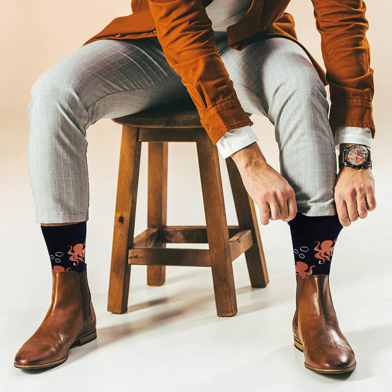 Chaussettes amusantes de la série Marine grande taille (5 paires) - image 8