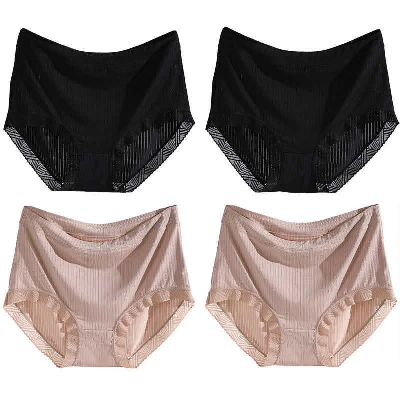 Culotte taille haute sans coutures grande taille (4 paires)