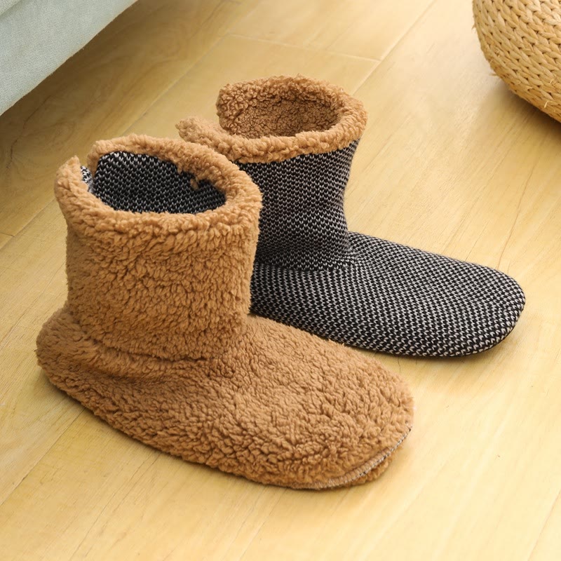 Chaussettes antidérapantes en polaire grande taille (2 paires)