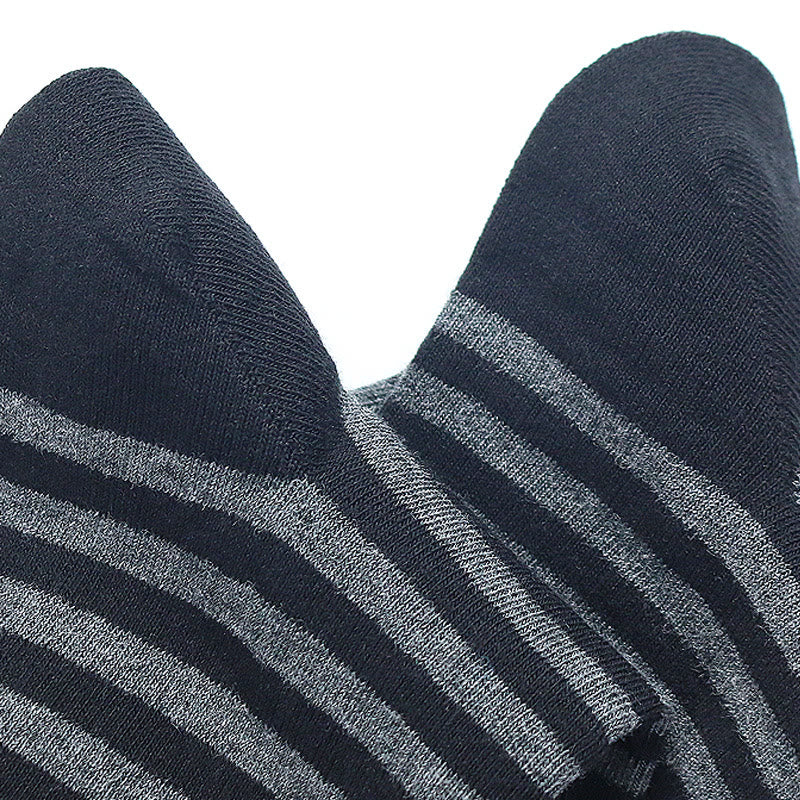 Chaussettes mi-mollet à rayures grises grande taille (5 paires)