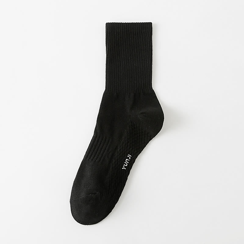 Chaussettes épaisses de couleur unie grande taille (5 paires)