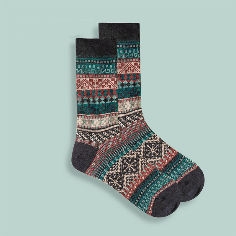 Chaussettes rétro en coton doux (10 paires) - Gris foncé - EU37-43 (US4-9) - image 12