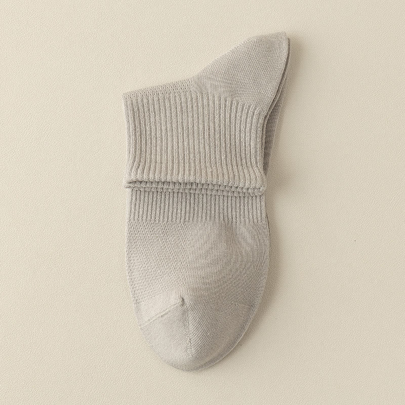 Chaussettes mi-mollet en maille sans couture grande taille (5 paires)