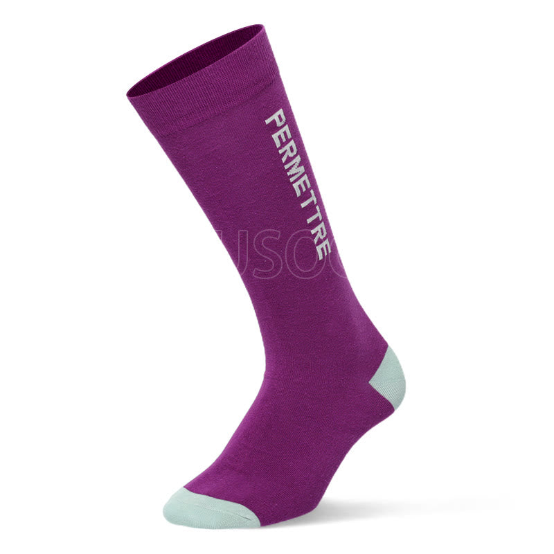 Chaussettes de compression en coton de couleurs mélangées, grande taille (3 paires)