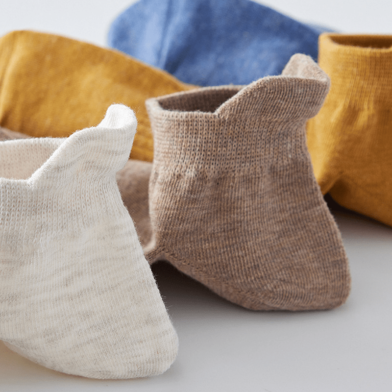 Chaussettes respirantes de couleur unie grande taille (8 paires)