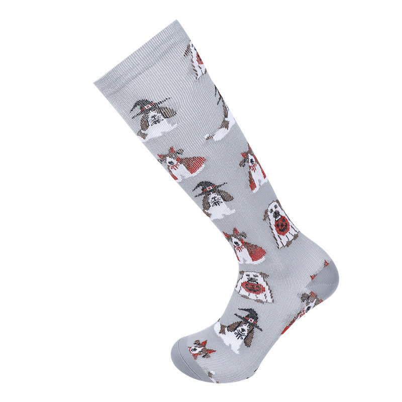 Chaussettes de compression confortables en coton pour Halloween (3 paires) - image 3