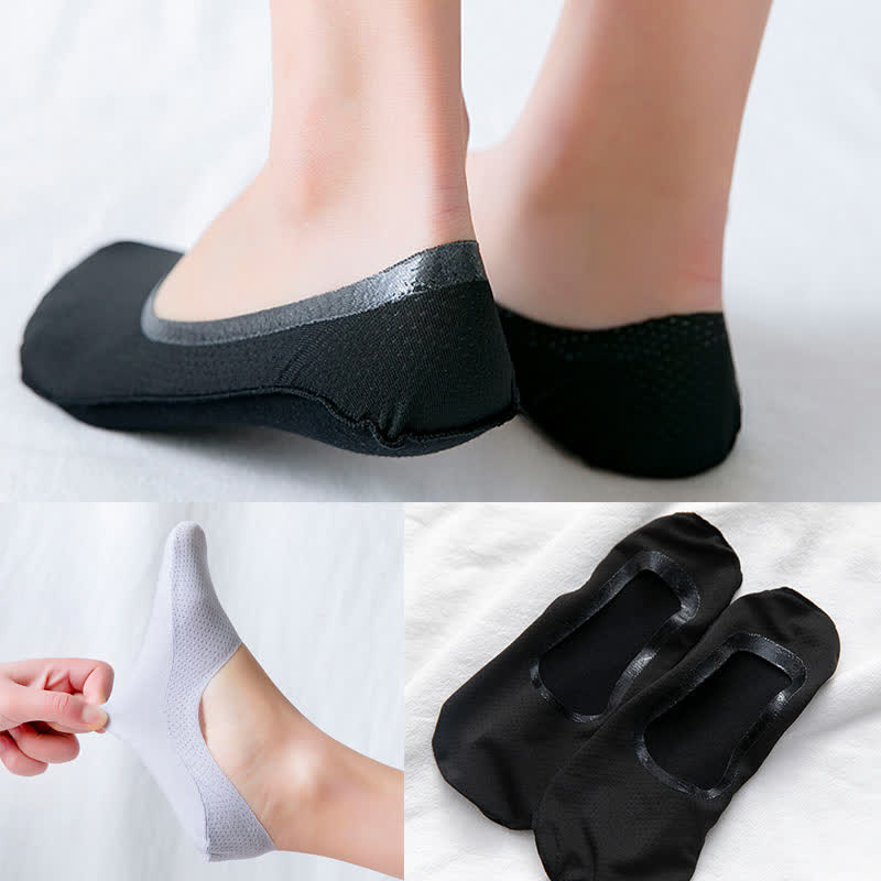 Chaussettes antidérapantes invisibles grande taille (5 paires)