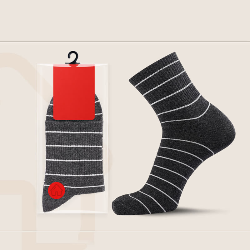Chaussettes rayées en coton grande taille (5 paires)