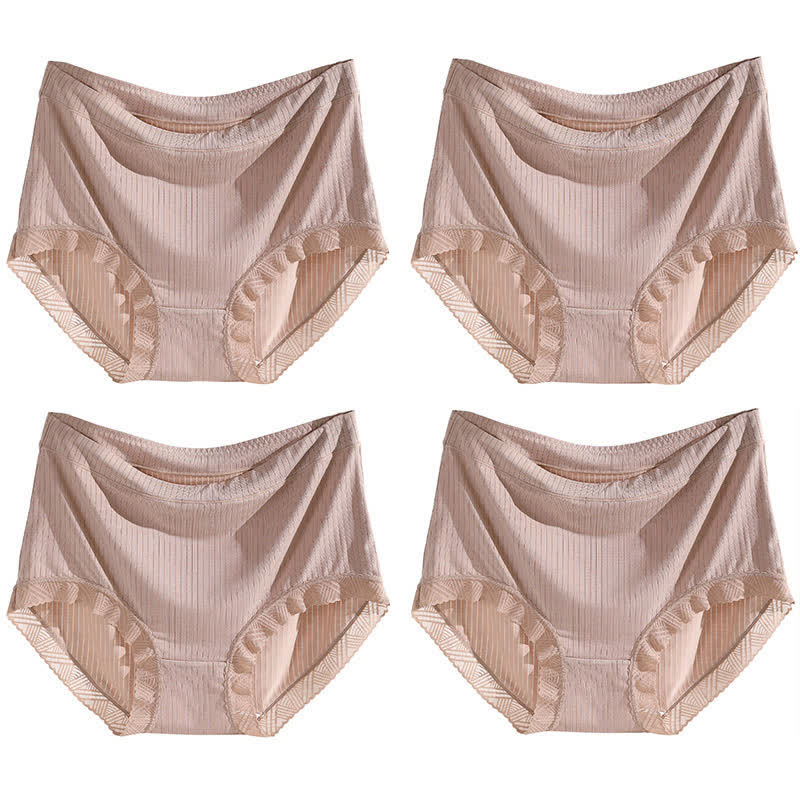 Culotte taille haute sans coutures grande taille (4 paires)