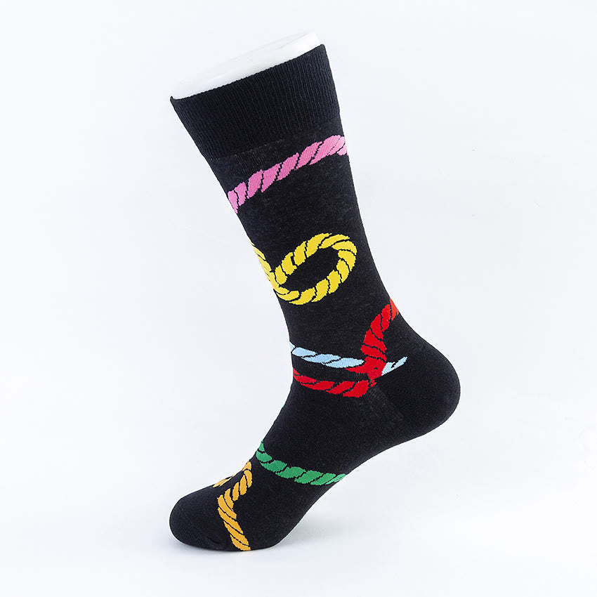 Chaussettes à motifs abstraits grande taille (5 paires)