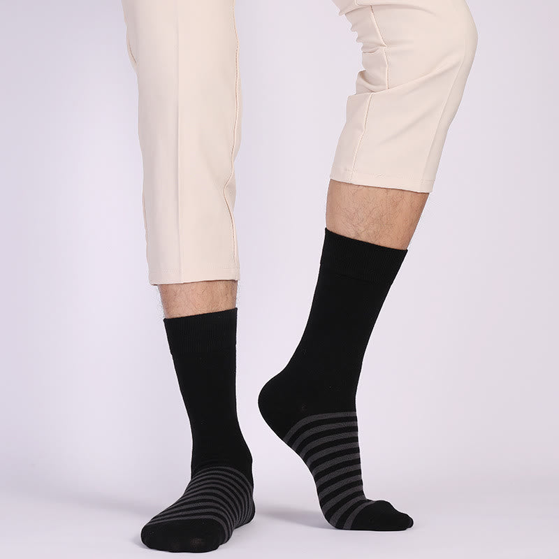 Chaussettes à rayures colorées grande taille (6 paires)