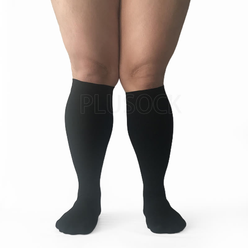 Chaussettes de compression noires grande taille 2XL-7XL (15-20 mmHg)