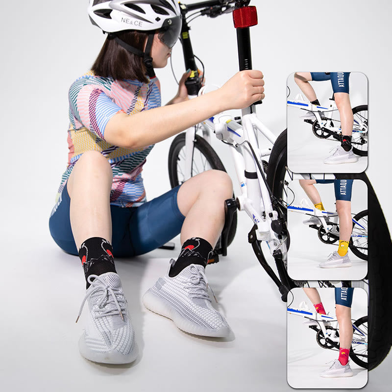 Chaussettes de cyclisme à motifs amusants