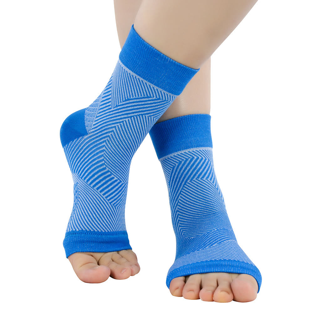 Chevillère de soutien de la voûte plantaire à rayures pour soulager la douleur - Bleu - S/M - image 1