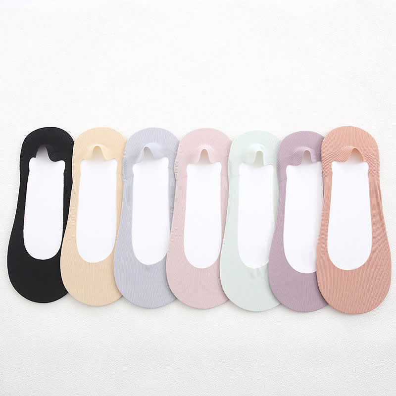 Chaussettes antidérapantes invisibles grande taille (7 paires)